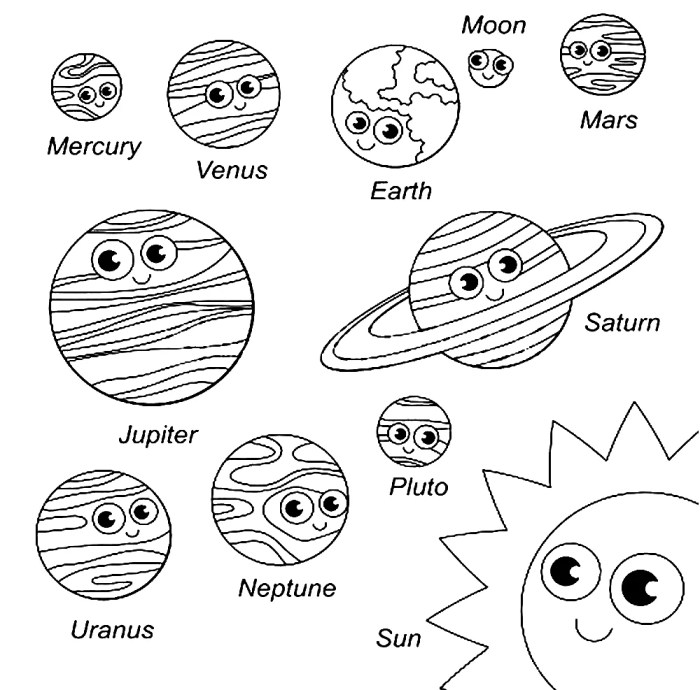 Solar system coloring book