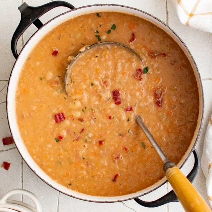 Recipe for campbell's bean with bacon soup