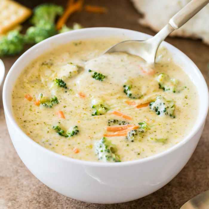 Recipe for easy broccoli cheese soup