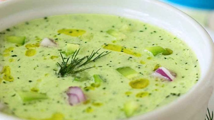 Recipe for cold cucumber soup